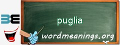 WordMeaning blackboard for puglia